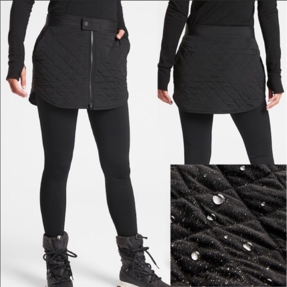 NWT Athleta Toasty Buns Insulated Skirt / Black